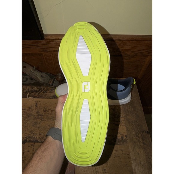 Footjoy‎ Golf Shoes ProLite 56920 Style 13 Medium Mens Spikeless White Navy - Picture 9 of 11